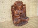 03 Buddha sedící ve vyřezávaném podstavci  40 cm